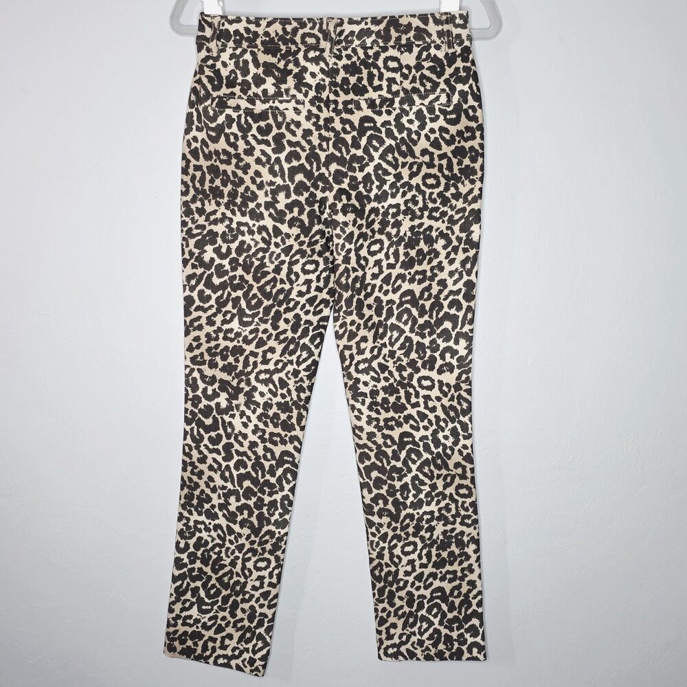 New Free People Molly Slim Pants Neutral Combo Animal Print  Women's 4 Boho Rock - Picture 7 of 14